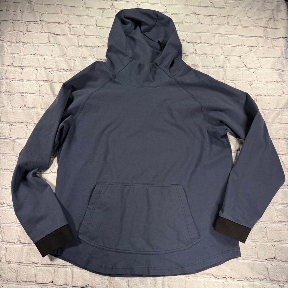 BYLT Basics Premium Drop Cut Pullover Hoodie Blue Size XL  C